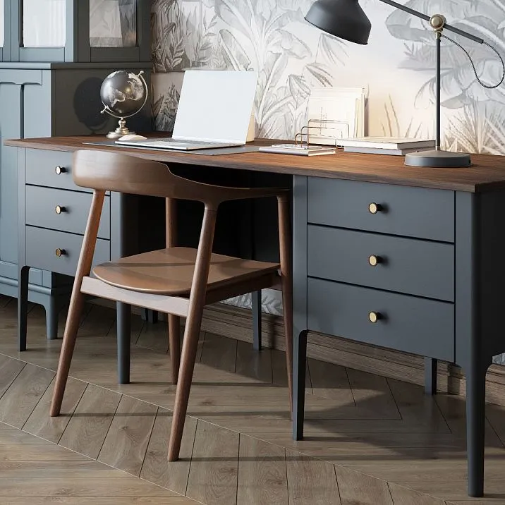 Stylish furniture handle Antey HL-052-2M made of walnut