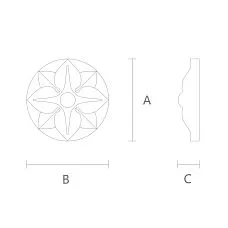 Elegant Carved Socket R-004 for Home Decor Drawing