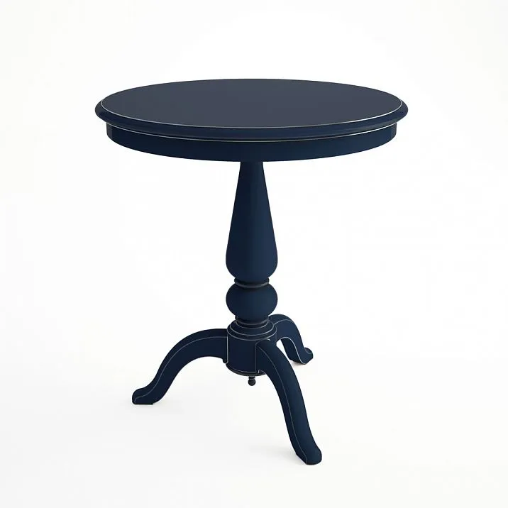 STL-023 base made of solid wood on three legs, black with a tabletop