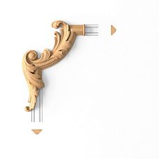 Carved applique MLD-2U-2L front view