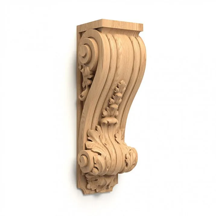 Carved wooden bracket