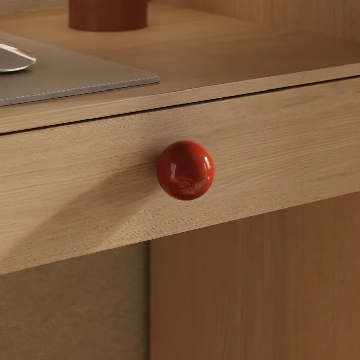 Spherical wooden ORB HL-002 handle with coating for finishing classic cabinets, shelves and case furniture in residential interiors