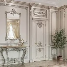 The carved polyurethane bracket KRPU.VRS-013 is ideally suited for creating elegant accents on walls and ceilings