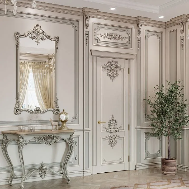 The carved polyurethane bracket KRPU.VRS-013 is ideally suited for creating elegant accents on walls and ceilings