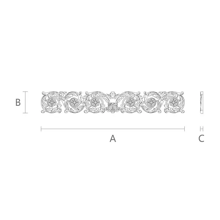 Wooden decor N-076.1, drawing