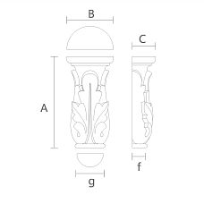 Carved Capital for Interior and Fa&ccedil;ade KL-031 Drawing