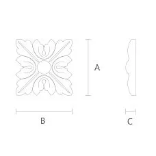 Architectural element rosette R-024 drawing