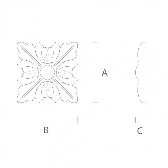 Architectural element rosette R-024 drawing