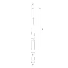 Solid wood staircase detail L-119 drawing