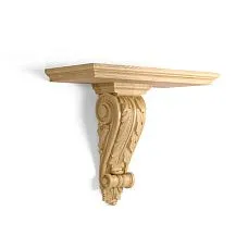 Top view of shelf PKR-012.1, highlighting the smooth surface and natural wood texture.