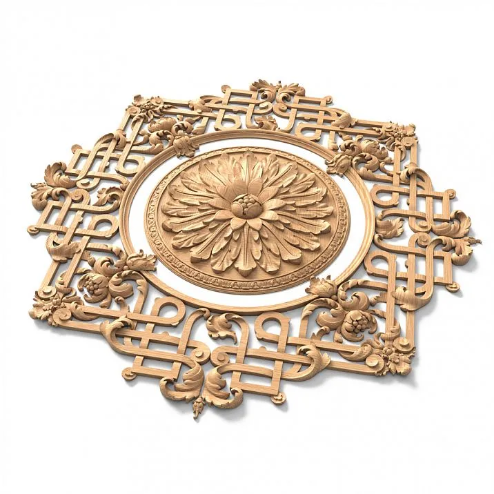 Decorative Carved Rosette for Wall