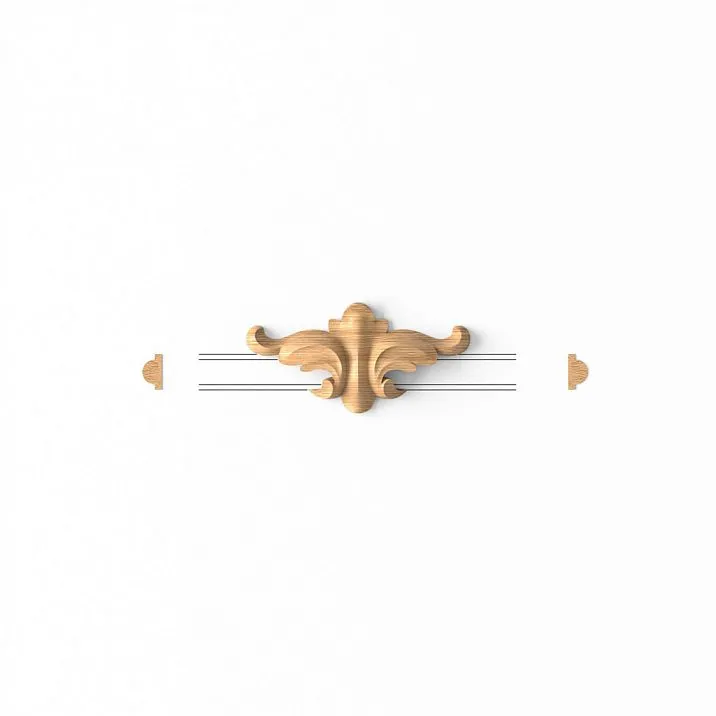 Carved connector plate N-398 close-up