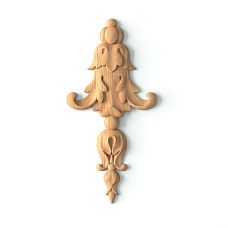 Decorative wooden applique N-371, carved, with floral ornament
