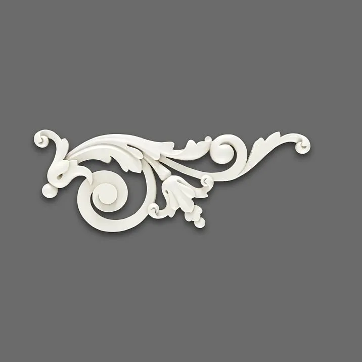 Polyurethane decorative molding NPU-186R with elegant scrolls and leaf motifs