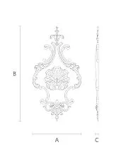 Seven carved wooden appliqu&eacute;s of different sizes and shapes