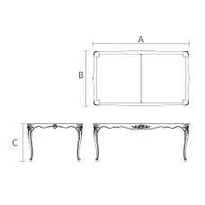 Wooden pedestal STL-021 with carving, drawing of the item