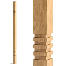 Wooden staircase decor item L-097 with rectangular shape and textured surface