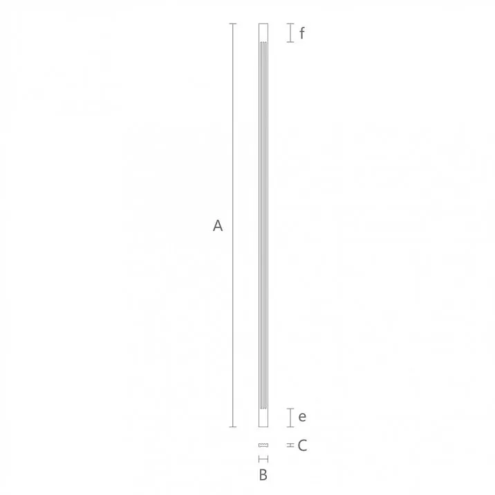 Decorative carved pilaster PLM-014 in office drawing
