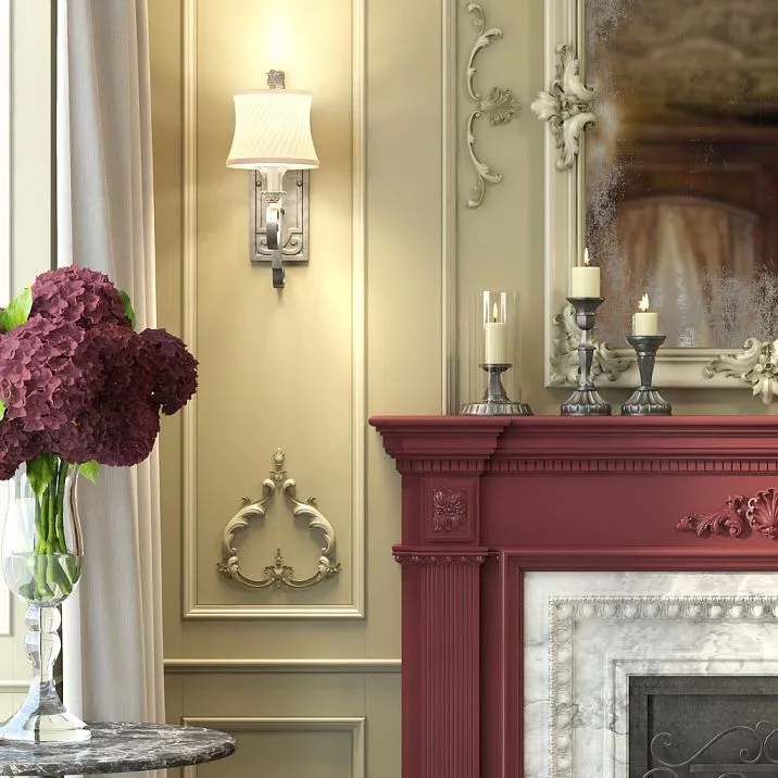 Interior photo of Decoration Set C-032 with decor on the wall