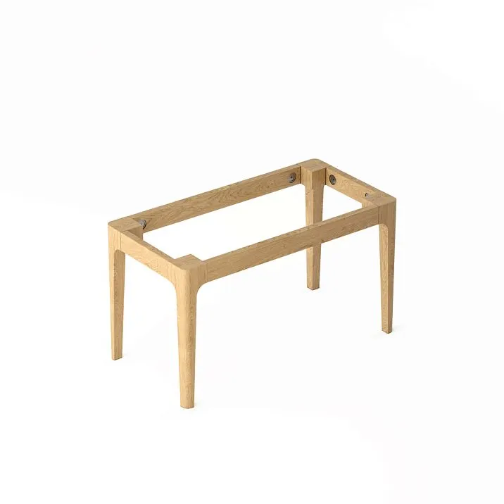 Stool frame STL-026-6 made of solid wood with four legs