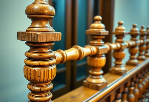 Деревянные балясины с художественной резьбой — пример петербургского эталона лестничной красоты