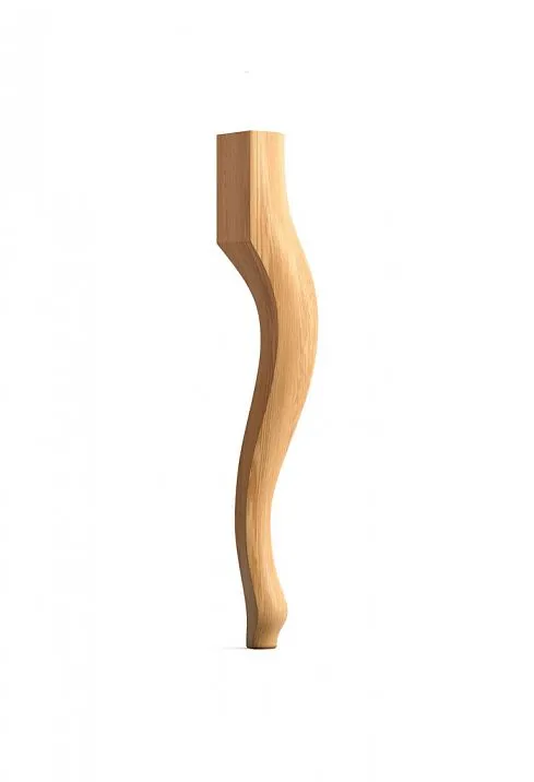 Carved wooden leg for furniture photo