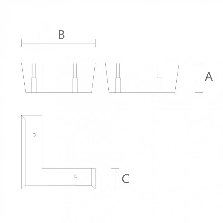 Geometric furniture leg MN-218 product drawing