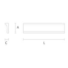 Natural beech cornice KZ-006. Cornice KZ-006 for door frame detailing