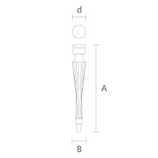 Drawing of furniture legs MN-112 for console