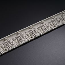 Decorative molding KPU-012, left decorative molding element for complex wall compositions