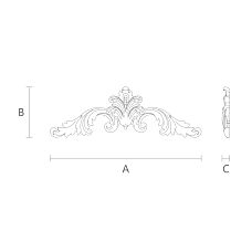 Elegant wood carving N-122 for door design