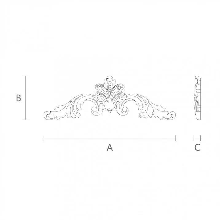 Elegant wood carving N-122 for door design