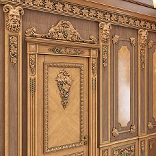 Carved Inlay N-260, decorative grapevine for decorating doors, walls and furniture