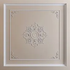 CPU-071 ceiling rosette made of STAVROS polyurethane with geometric pattern for decorating the central part of the ceiling