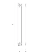 Wooden items with wood carving in set C-005-1-1 drawing