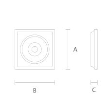 Decorative Element Rosette R-012 on Door Drawing
