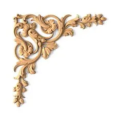 Elegant decorative element N-135.1 from wood with wood carving