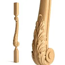 Wooden baluster L-005 in classic style with cylindrical or conical shape