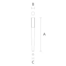 Чертеж ножки с декором из латуни
