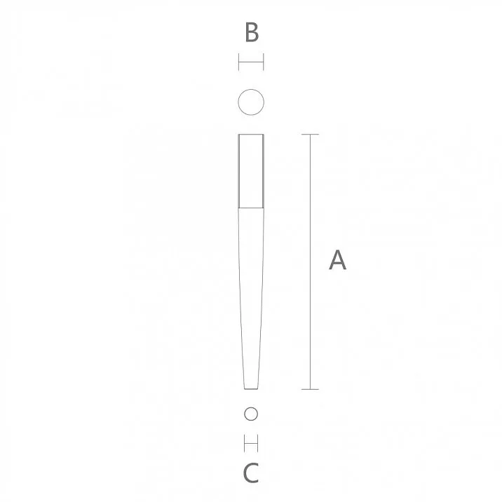 Чертеж ножки с декором из латуни