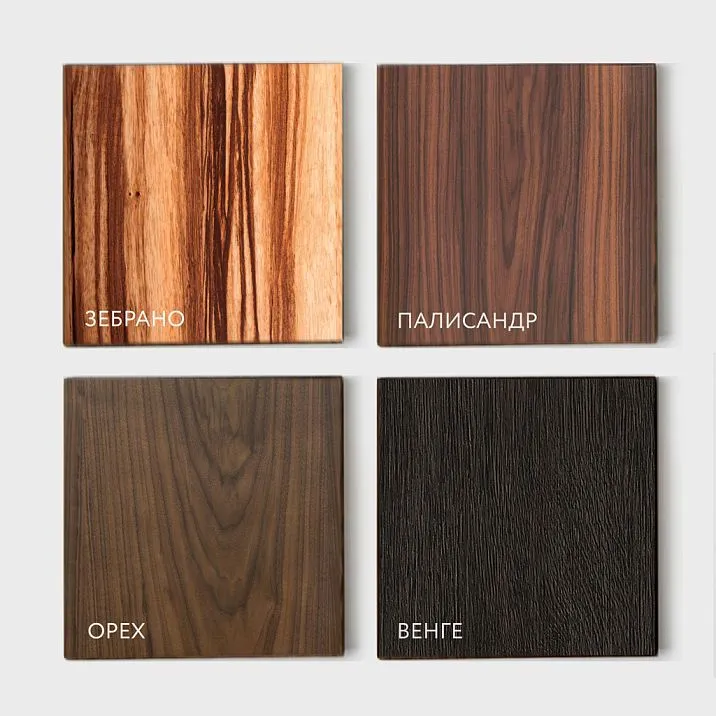 Orion HL-068M furniture handle with protective coating, solid walnut/zebrano/wenge/rosewood. Strict luxury for modern interior