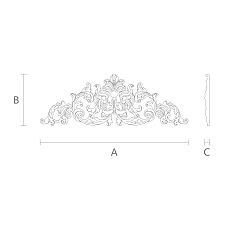 Carved Molding from Polyurethane NPU-095 Drawing