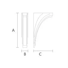 Design bracket for interior KR-066 drawing