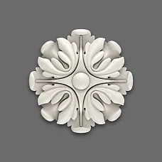 Stylish polyurethane rose in classic pattern &ndash; stucco for walls, ceiling, and furniture