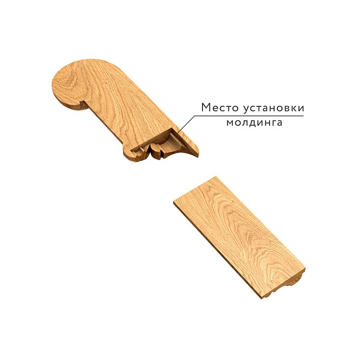 Carved end cap for molding N-435R, set for MLD-003 - connection point diagram