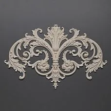 Decorative element NPU-276, modern polyurethane applique for interior
