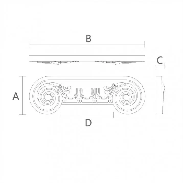 Wooden Capital KL-008 for Exclusive Design Drawing