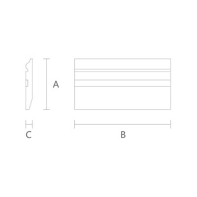 Skirting board PLT-M1-001 чертеж изделия