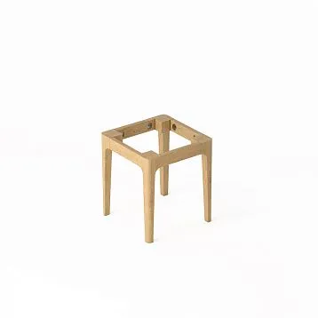Stool frame STL-026-7 made of solid wood with four legs