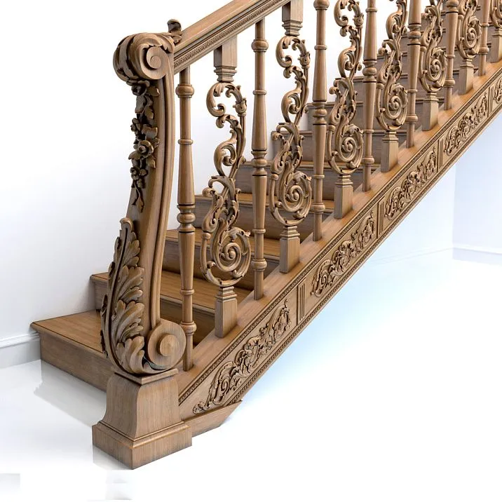 High-quality wooden balusters for home interiors